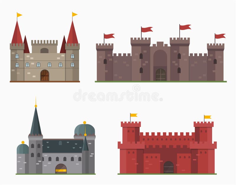 Van de het kasteeltoren van het beeldverhaalsprookje van de het pictogram leuk architectuur middeleeuws de fantasiehuis fairytale royalty-vrije illustratie Van de het kasteeltoren van het beeldverhaalsprookje van de het pictogram leuk architectuur middeleeuws de fantasiehuis fairytale royalty-vrije illustratie