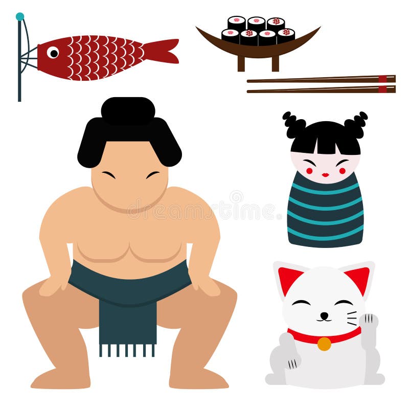 Van de het oriëntatiepuntreis van Japan van de de pictogrammeninzameling reizen de vector van het de cultuurteken het ontwerpelem royalty-vrije illustratie Van de het oriëntatiepuntreis van Japan van de de pictogrammeninzameling reizen de vector van het de cultuurteken het ontwerpelem royalty-vrije illustratie