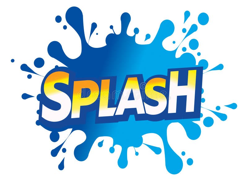 Van de het waterdaling van de plons het embleempictogram stock illustratie Van de het waterdaling van de plons het embleempictogram stock illustratie