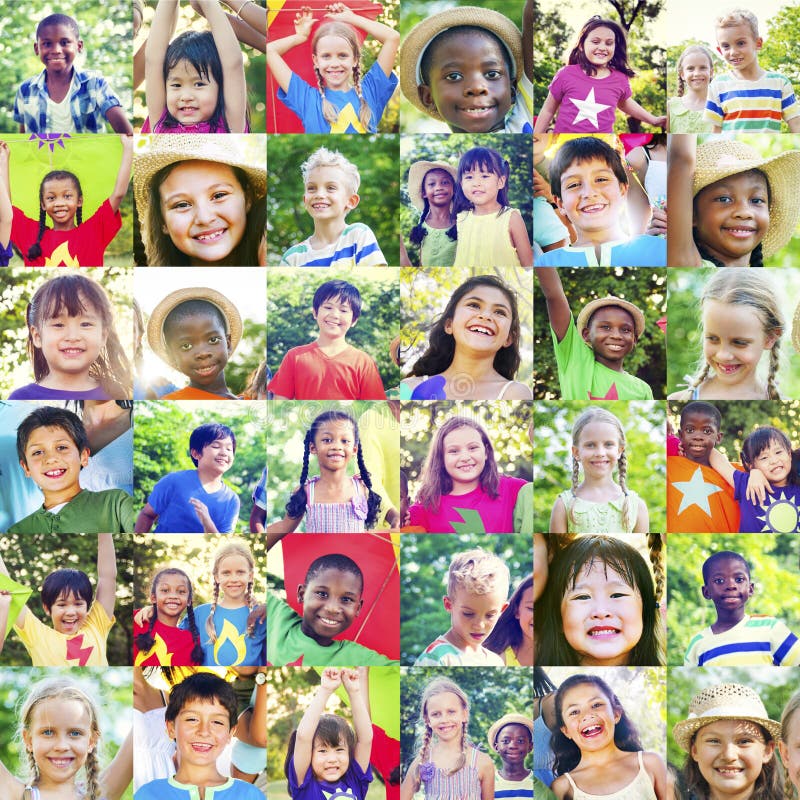 Van de Kinderjarenjonge geitjes van kindkinderen Speels het Gelukconcept stock afbeeldingen Van de Kinderjarenjonge geitjes van kindkinderen Speels het Gelukconcept stock afbeeldingen