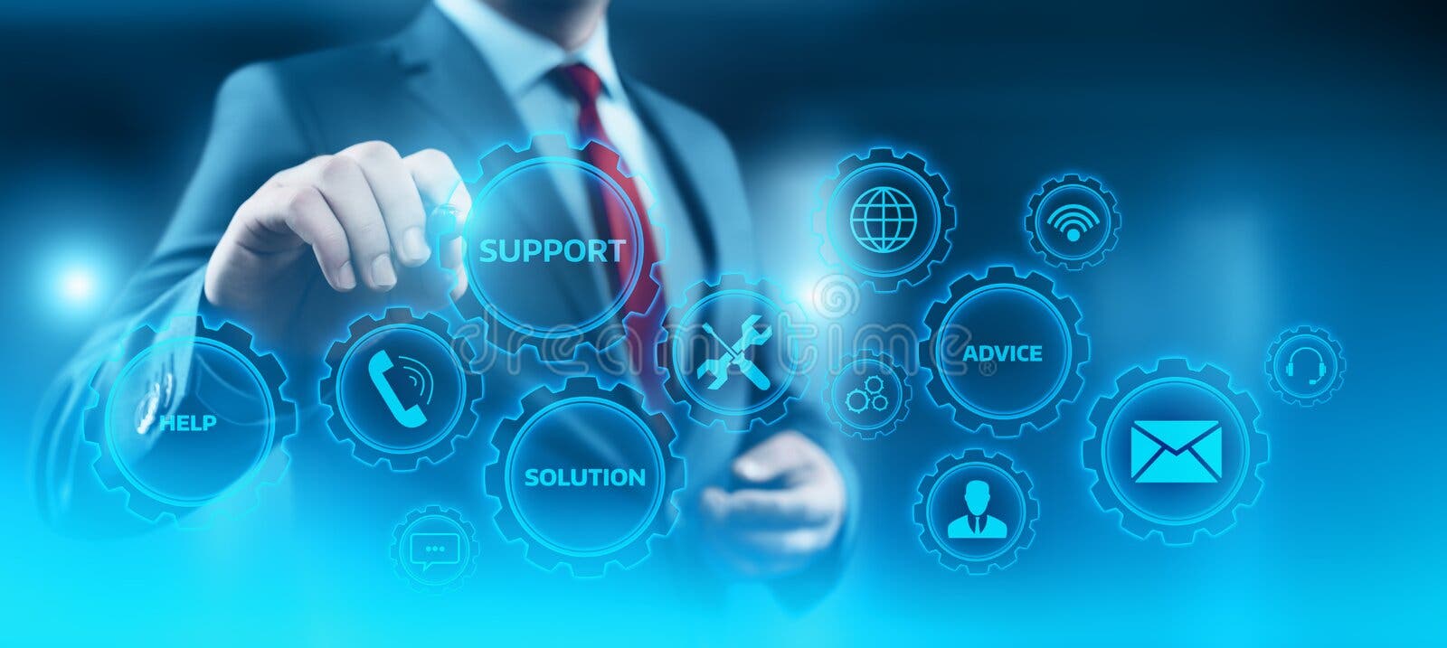 Van de de Klantendienst van het technische ondersteuningcentrum van Bedrijfs Internet Technologieconcept Van de de Klantendienst van het technische ondersteuningcentrum van Bedrijfs Internet Technologieconcept