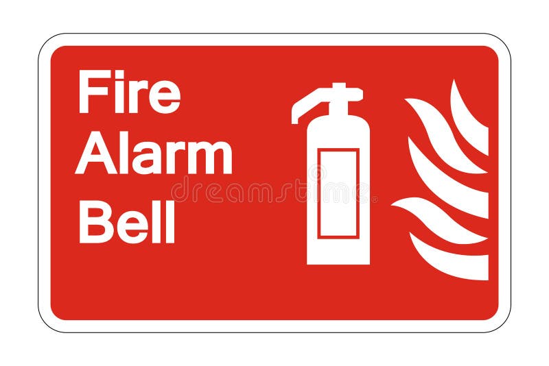 van de de Klokveiligheid van het symboolbrandalarm het Symboolteken op witte achtergrond, vectorillustratie stock illustratie van de de Klokveiligheid van het symboolbrandalarm het Symboolteken op witte achtergrond, vectorillustratie stock illustratie