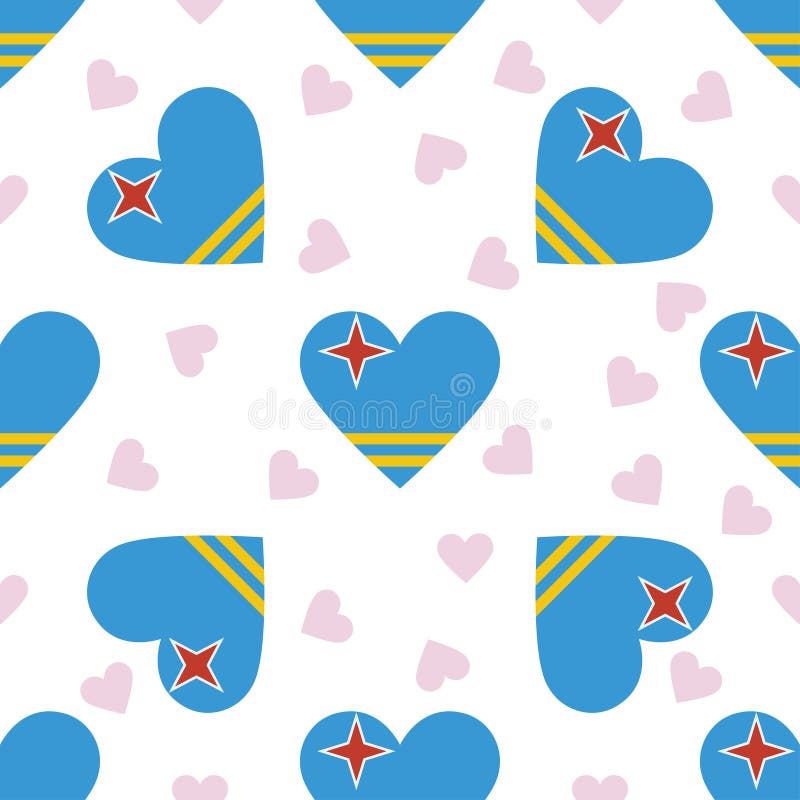 Van de de Onafhankelijkheidsdag van Aruba het Naadloze Patroon stock illustratie Van de de Onafhankelijkheidsdag van Aruba het Naadloze Patroon stock illustratie