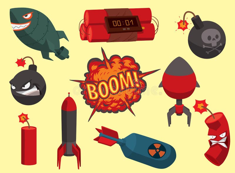 Van de de zekeringsillustratie van het bom vectordynamiet van de de granaataanval de machtsbal het branden de brand militaire ver royalty-vrije illustratie Van de de zekeringsillustratie van het bom vectordynamiet van de de granaataanval de machtsbal het branden de brand militaire ver royalty-vrije illustratie