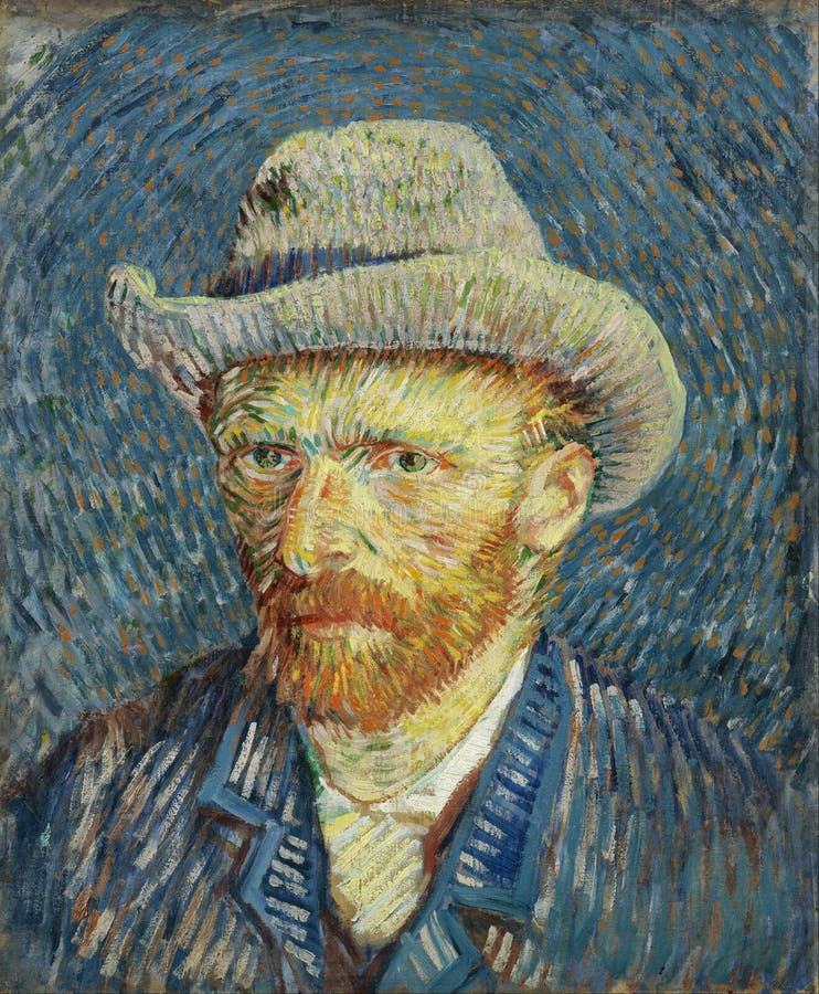 Self-portrait With Felt Hat by Van Gogh, 1887. The Van Gogh Museum, Amsterdam