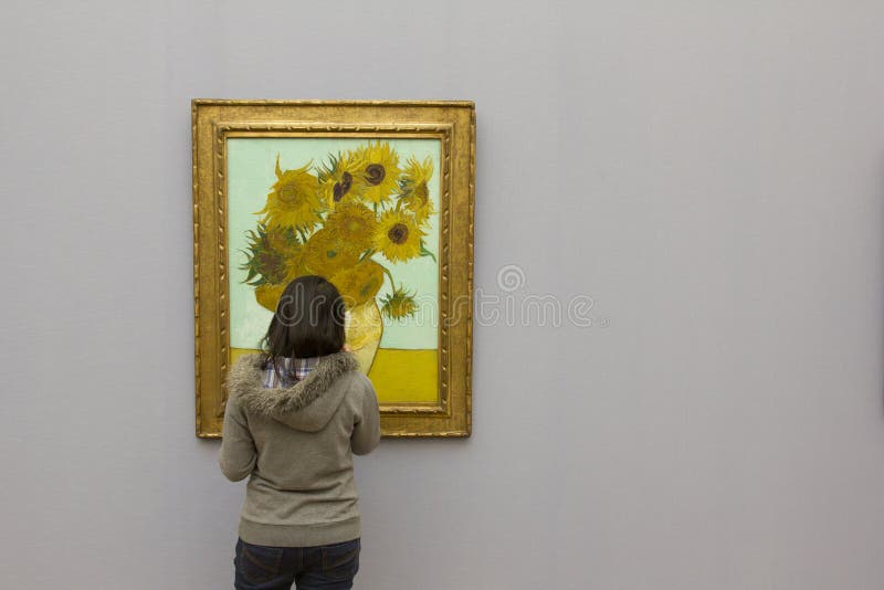 Sunflowers painted by Vincent van Gogh in Neue Pinakothek, Munich, Germany. Sunflowers painted by Vincent van Gogh in Neue Pinakothek, Munich, Germany.