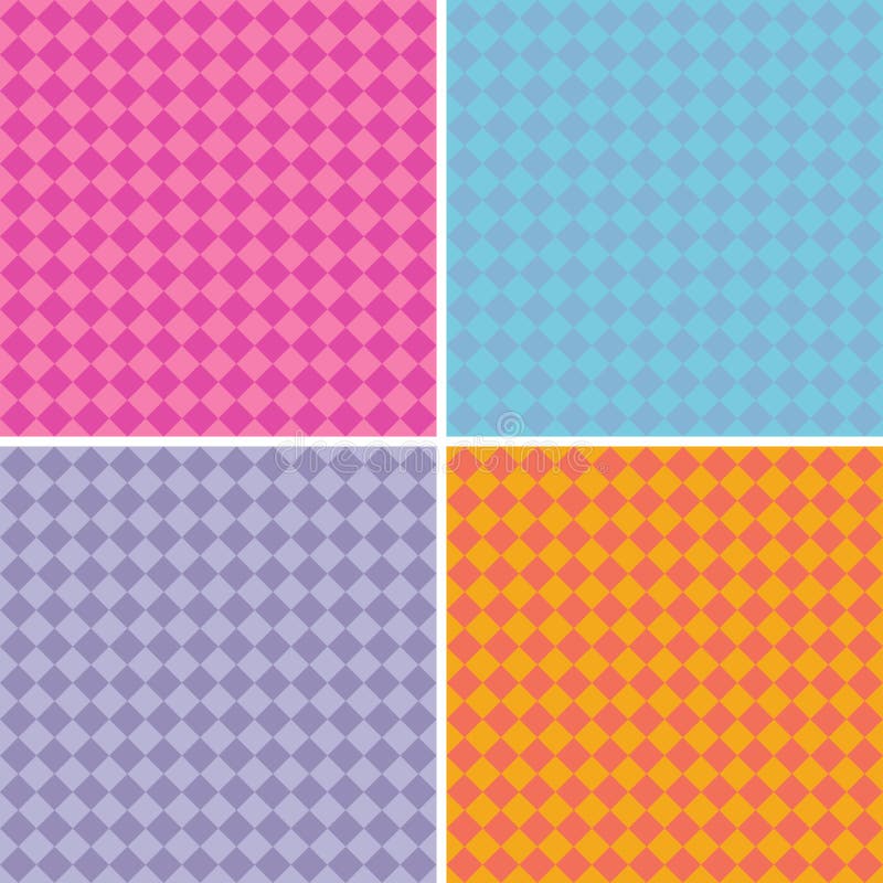 Van het achtergrond diamantpatroon inzameling in veelvoudige gemengde kleuren stock illustratie Van het achtergrond diamantpatroon inzameling in veelvoudige gemengde kleuren stock illustratie
