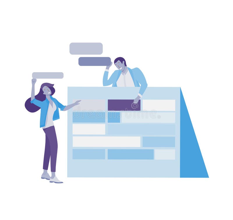 Van het bedrijfs bureauconcept mensen voor projectleiding, zaken, werkschema en het raadplegen Moderne vectorillustratie stock illustratie Van het bedrijfs bureauconcept mensen voor projectleiding, zaken, werkschema en het raadplegen Moderne vectorillustratie stock illustratie