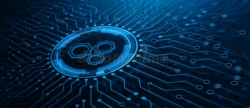 Automatisering Software Technologie Proces Systeem Bedrijfskoncept royalty-vrije stock foto