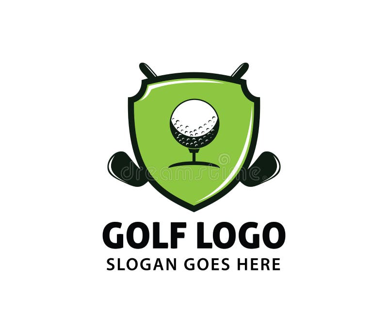Van het de cursusgebied van de golfsport van de het kampioenschapsliga communautair vector het embleemontwerp stock illustratie Van het de cursusgebied van de golfsport van de het kampioenschapsliga communautair vector het embleemontwerp stock illustratie