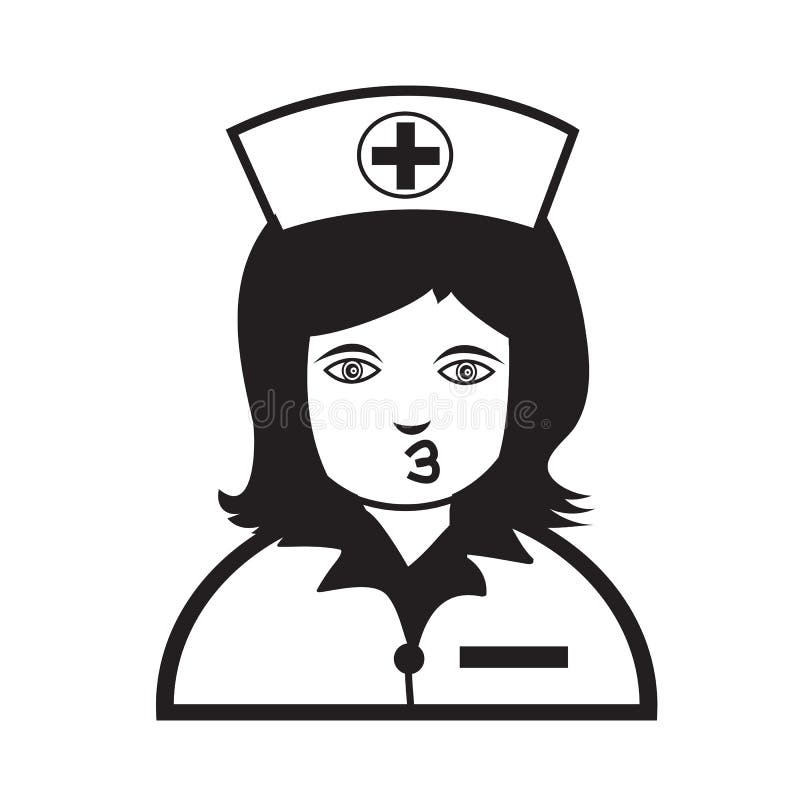 Van het de emotiepictogram van verpleegstersFace het ontwerp van het de Illustratieteken vector illustratie Van het de emotiepictogram van verpleegstersFace het ontwerp van het de Illustratieteken vector illustratie