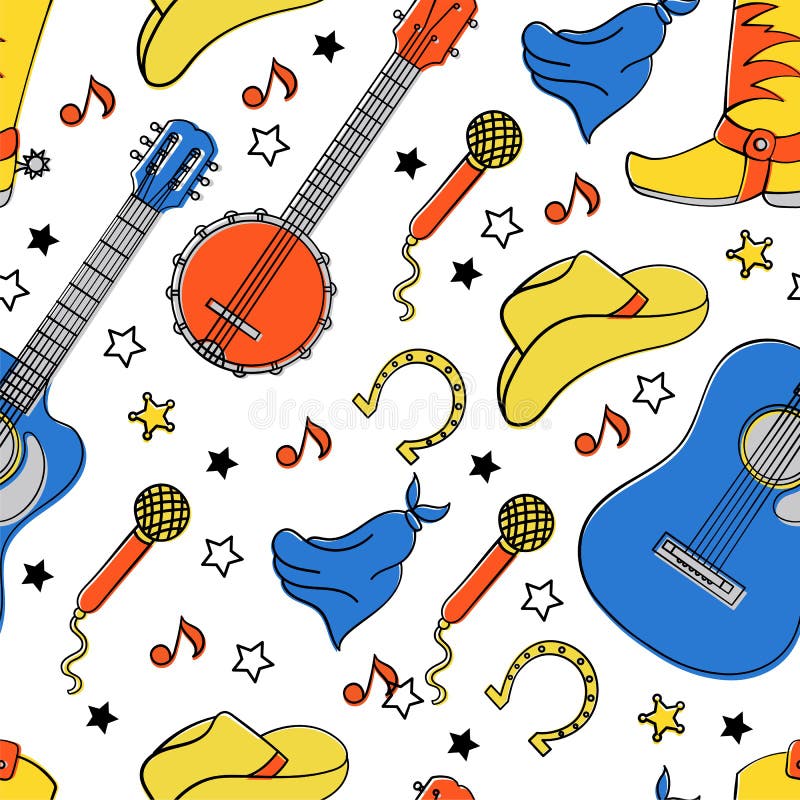 Van het de INSTRUMENTEN de Naadloze Patroon van het LAND Vectorillustratie vector illustratie Van het de INSTRUMENTEN de Naadloze Patroon van het LAND Vectorillustratie vector illustratie