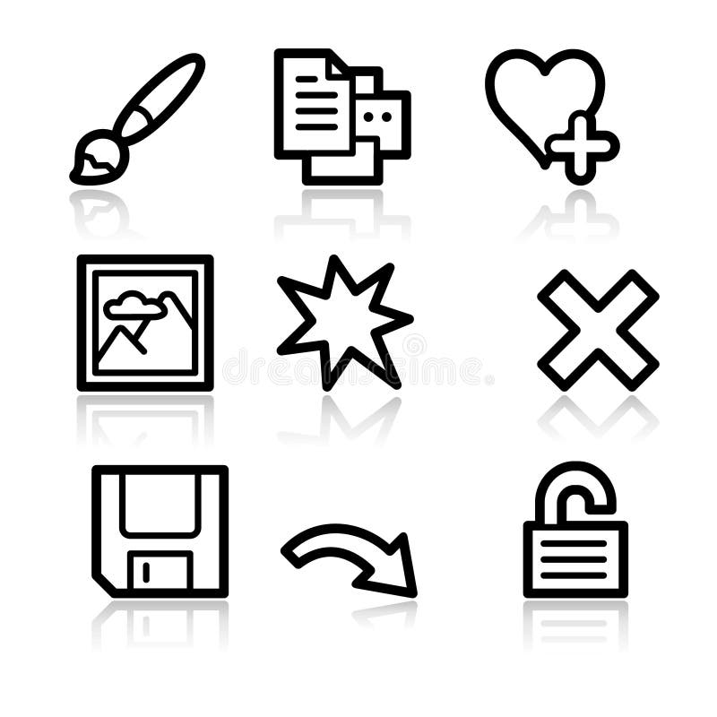 Van het de kijkersWeb van het beeld pictogrammen 2 royalty-vrije illustratie Van het de kijkersWeb van het beeld pictogrammen 2 royalty-vrije illustratie