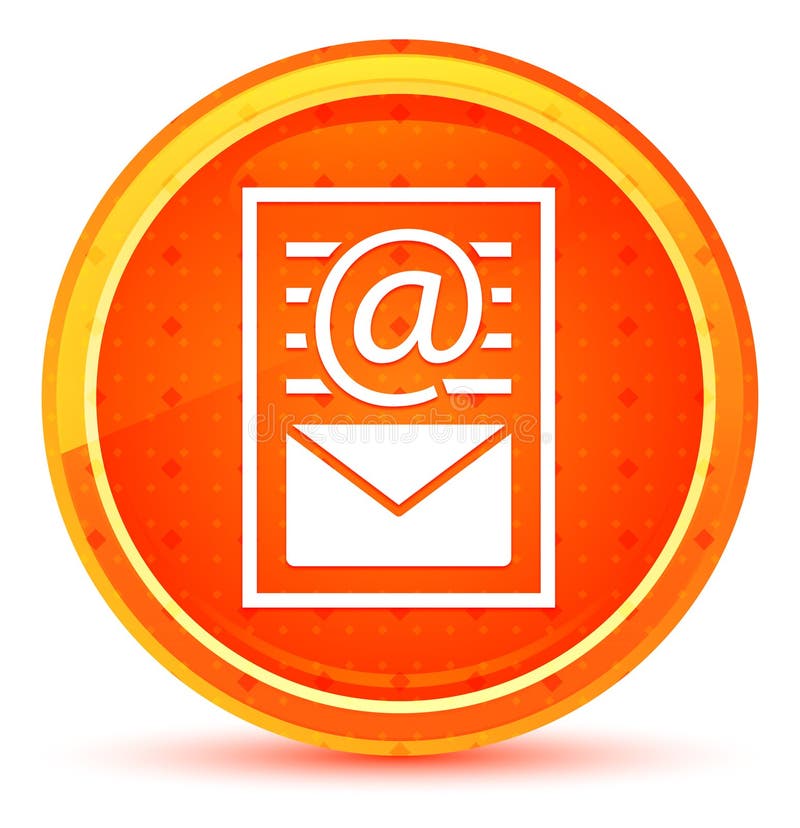 Van het de paginapictogram van het bulletindocument de natuurlijke oranje ronde knoop stock illustratie Van het de paginapictogram van het bulletindocument de natuurlijke oranje ronde knoop stock illustratie