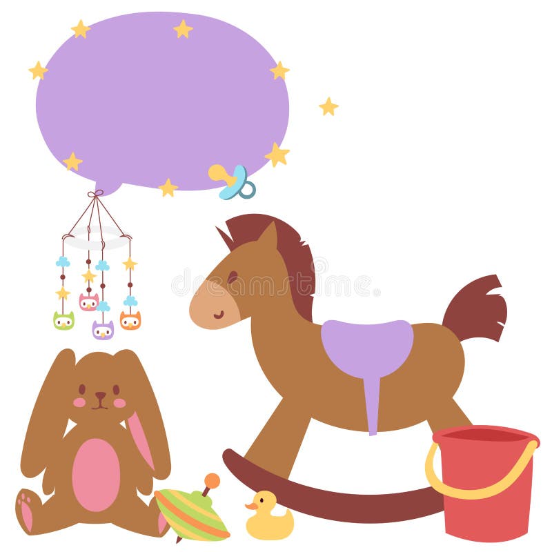 Van het de pictogrammenbeeldverhaal van het babyspeelgoed toyshop van het de familiejonge geitje van het ontwerp rammelt de leuke vector illustratie Van het de pictogrammenbeeldverhaal van het babyspeelgoed toyshop van het de familiejonge geitje van het ontwerp rammelt de leuke vector illustratie