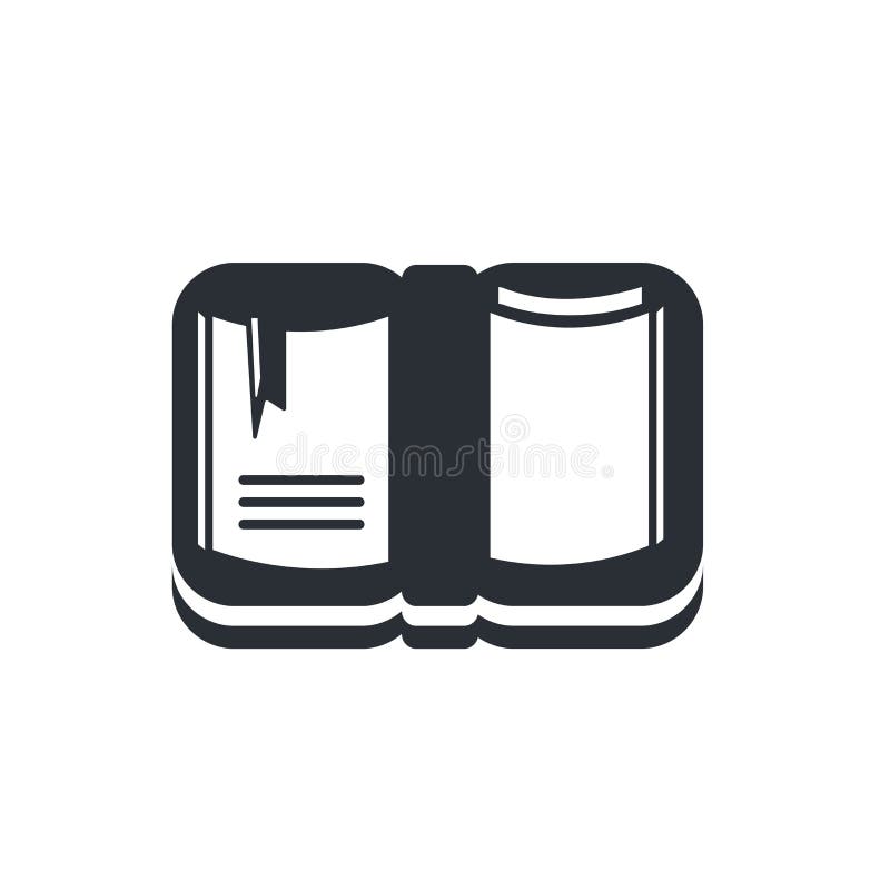 Van het de Referentiepictogram van het notitieboekjeopenen met het het vectordieteken en symbool op witte achtergrond, het concep vector illustratie Van het de Referentiepictogram van het notitieboekjeopenen met het het vectordieteken en symbool op witte achtergrond, het concep vector illustratie