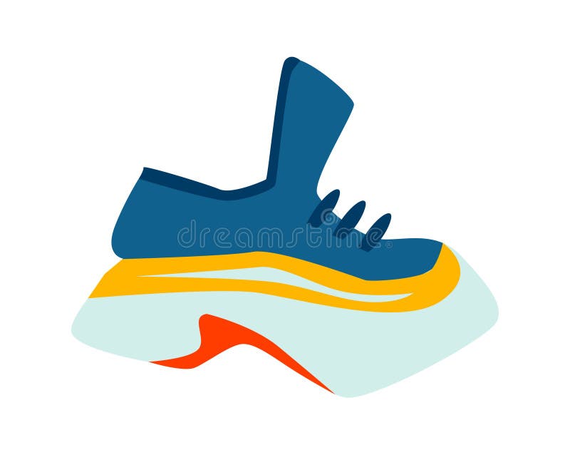 Sneaker, sports shoes, cartoon vector illustration isolated on white background. Sneaker, sports shoes, cartoon vector illustration isolated on white background