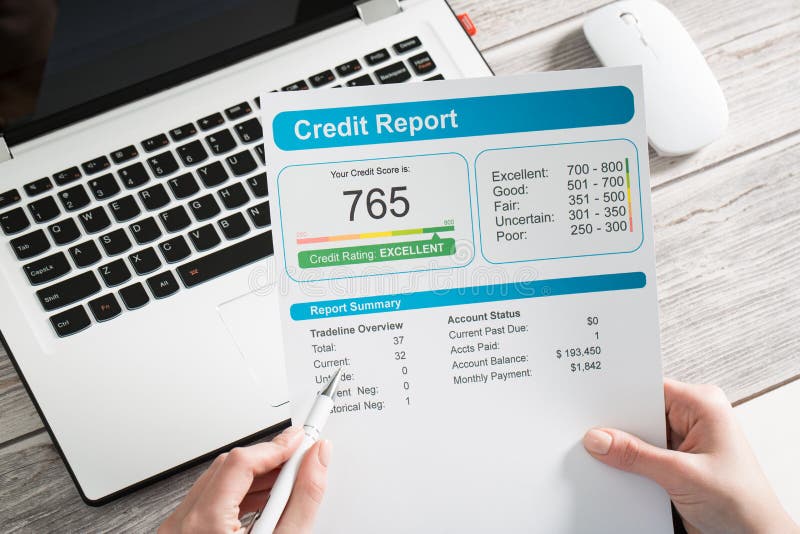 Van het de scorebankwezen van het rapportkrediet vorm van het de toepassingsrisico de lenende stock fotografie Van het de scorebankwezen van het rapportkrediet vorm van het de toepassingsrisico de lenende stock fotografie