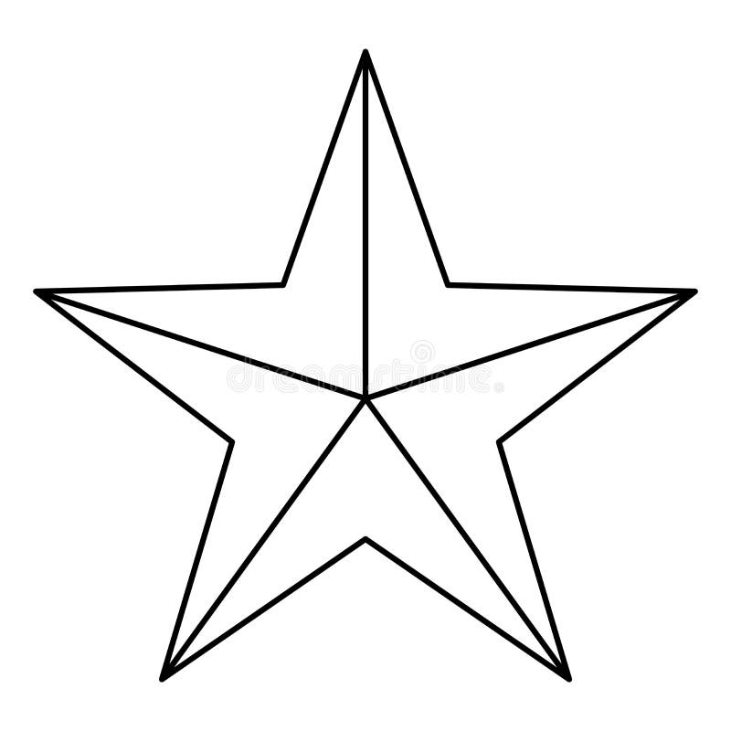 Van het de sterpictogram van het stersymbool vector de stervorm