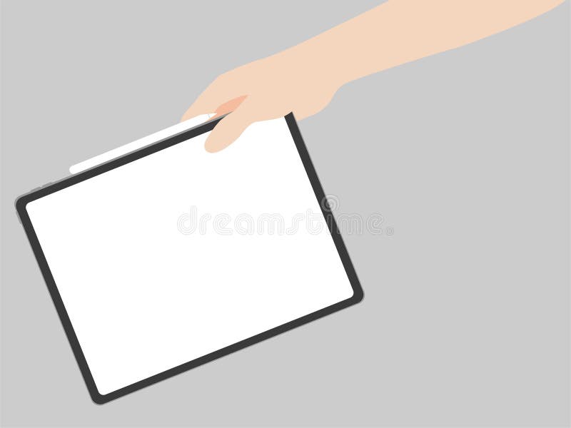 Van het de tablet nieuwe ontwerp van de handvangst nieuwe krachtige de vooruitgangstechnologie royalty-vrije illustratie Van het de tablet nieuwe ontwerp van de handvangst nieuwe krachtige de vooruitgangstechnologie royalty-vrije illustratie