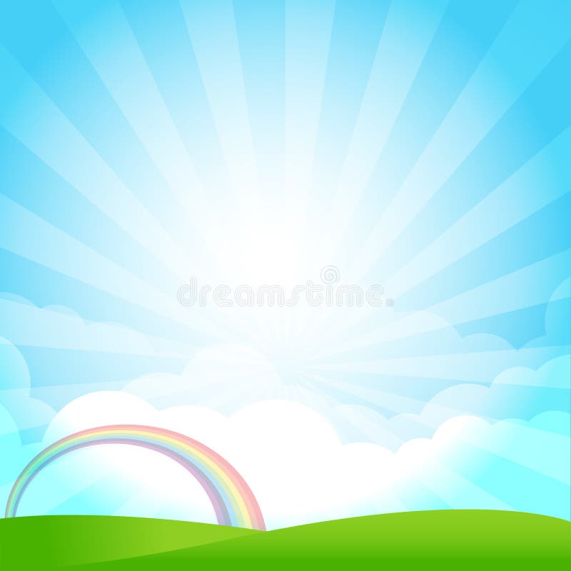 Van het de zonnestraalexemplaar van de aard Blauwe hemel ruimte en greenfiel Achtergrond 001 vector illustratie Van het de zonnestraalexemplaar van de aard Blauwe hemel ruimte en greenfiel Achtergrond 001 vector illustratie