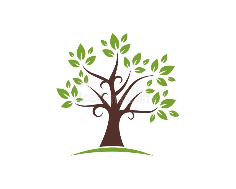 Van het het Embleemmalplaatje van het boom het Gezonde Leven vectorpictogram vector illustratie Van het het Embleemmalplaatje van het boom het Gezonde Leven vectorpictogram vector illustratie