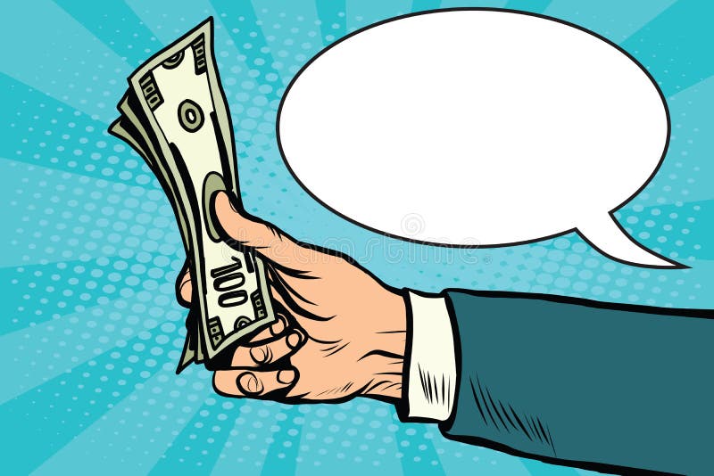 Van het geldfinanciën van contant gelddollars retro vector vector illustratie Van het geldfinanciën van contant gelddollars retro vector vector illustratie