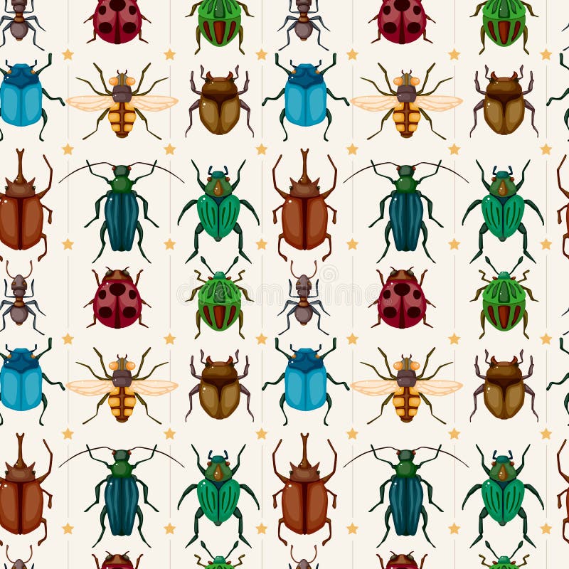 Cartoon insect bug seamless pattern,vector,illustration. Cartoon insect bug seamless pattern,vector,illustration