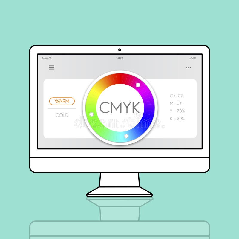 Van het het Ontwerpspectrum van het kleurenmonster CMYK de Steekproefconcept royalty-vrije illustratie Van het het Ontwerpspectrum van het kleurenmonster CMYK de Steekproefconcept royalty-vrije illustratie