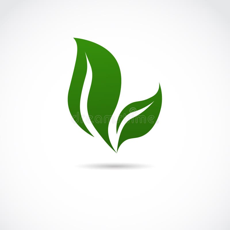 Van het het Webpictogram van het Eco het Vriendschappelijke Organische Natuurlijke Product Groene Embleem