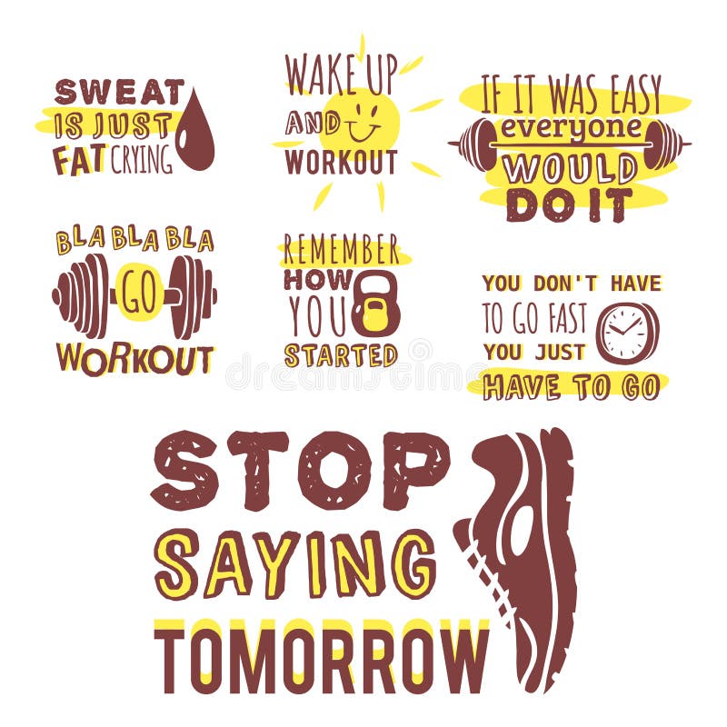 Van het het ontwerphand getrokken element van het sport het motievenembleem vector de bannergymnastiek crossfit de tekst van de o royalty-vrije illustratie Van het het ontwerphand getrokken element van het sport het motievenembleem vector de bannergymnastiek crossfit de tekst van de o royalty-vrije illustratie