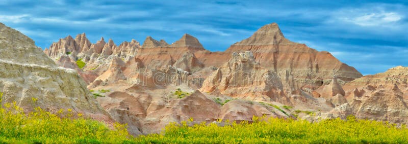 Van het Zuid- badlands Nationaal Park Dakota in de Lente royalty-vrije stock afbeeldingen Van het Zuid- badlands Nationaal Park Dakota in de Lente royalty-vrije stock afbeeldingen