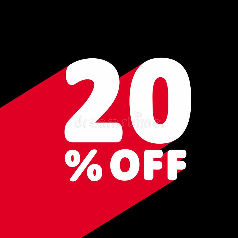20% van korting De Prijsillustratie van de kortingsaanbieding vector illustratie 20% van korting De Prijsillustratie van de kortingsaanbieding vector illustratie
