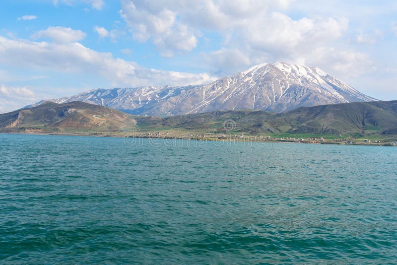 Van lake in Turkey stock photo. Image of pass, clouds 122571006