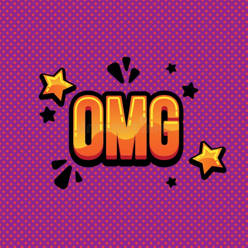 Van letters voorziende omg grappige tekst Heldere vectorillustratie grappige tekst omg royalty-vrije illustratie Van letters voorziende omg grappige tekst Heldere vectorillustratie grappige tekst omg royalty-vrije illustratie
