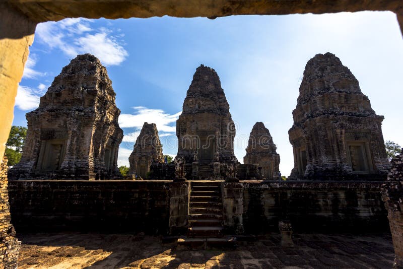 Van Oost- mebon Angkor Wat Siem Reap Cambodia South van het oosten Azië is een de 10de Eeuwtempel in Angkor, Kambodja stock afbeeldingen Van Oost- mebon Angkor Wat Siem Reap Cambodia South van het oosten Azië is een de 10de Eeuwtempel in Angkor, Kambodja stock afbeeldingen