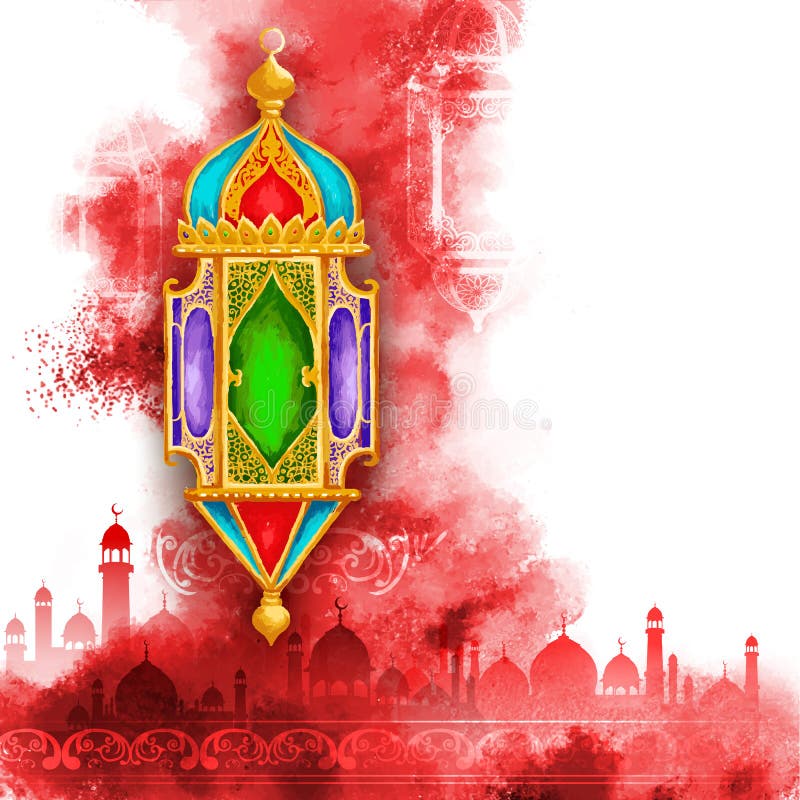 Van Ramadan Kareem (Grootmoedige Ramadan) de achtergrond stock illustratie Van Ramadan Kareem (Grootmoedige Ramadan) de achtergrond stock illustratie