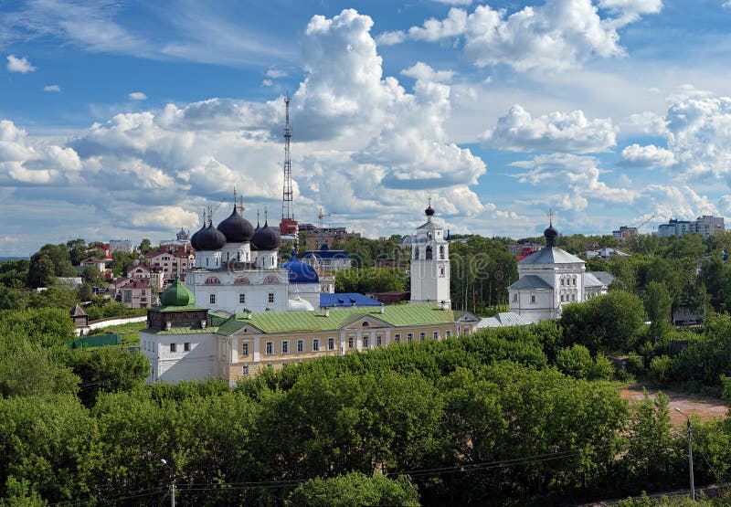 Van Uspensky (Veronderstelling) het klooster Trifonov in Kirov stock fotografie Van Uspensky (Veronderstelling) het klooster Trifonov in Kirov stock fotografie