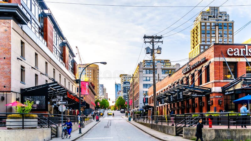 Yaletown, a historic industrial area of Vancouver, where warehouses and factories have been converted to retail stores and condos stock photos Yaletown, a historic industrial area of Vancouver, where warehouses and factories have been converted to retail stores and condos stock photos