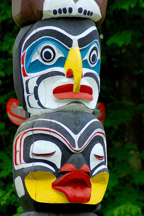 The Totem Poles at Brockton Point in Stanley Park Editorial Photography ...