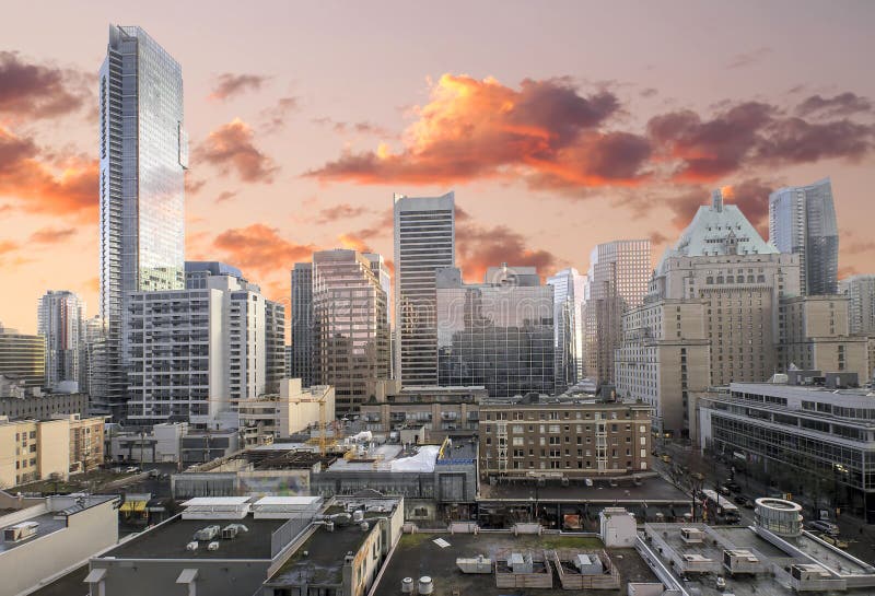 Vancouver downtown stock image. Image of jobs, condo, building 246547