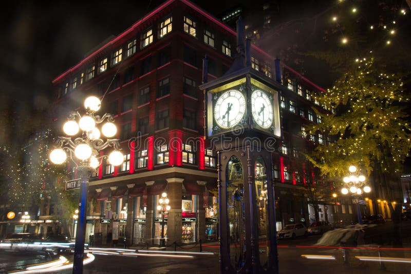 Gas Town Steam Clock, Vancouver. Editorial Photo Image of streetlight