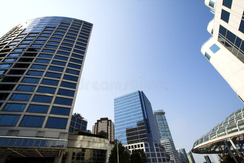 Vancouver downtown wide angle shot. Vancouver skyscraper stock images, royalty-free photos and pictures