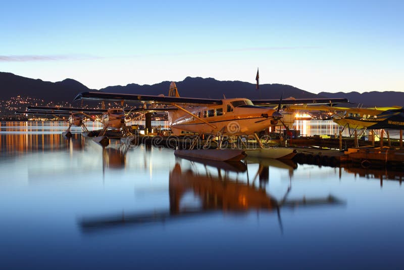 Vancouver Floatplane Base, at Dawn royalty free stock photo Vancouver Floatplane Base, at Dawn royalty free stock photo