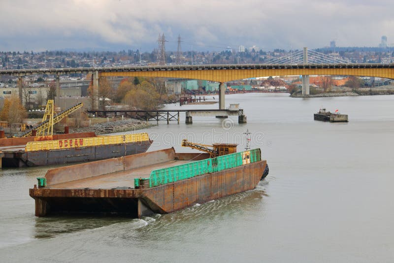 Vancouver and Industrial Waterfront royalty free stock image Vancouver and Industrial Waterfront royalty free stock image