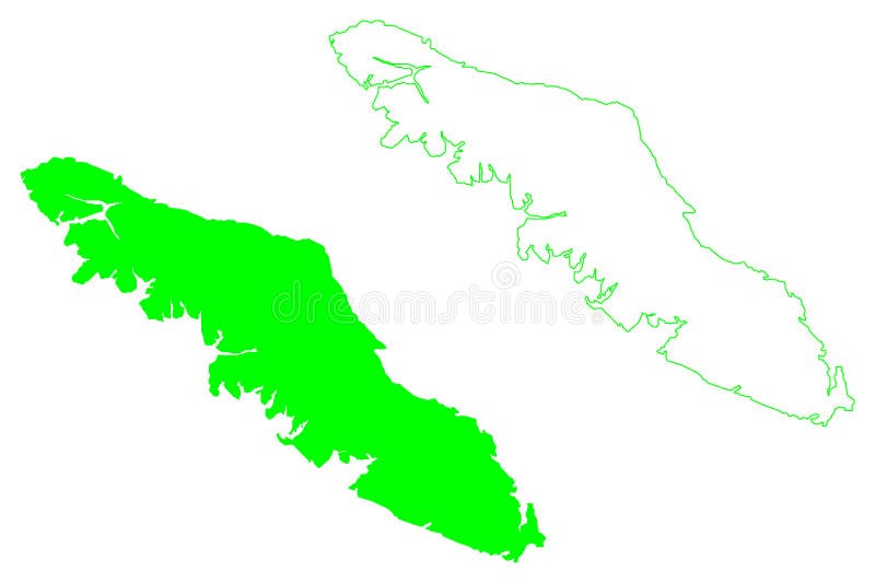 Vancouver island Canada, British Columbia Province, North America map vector illustration, scribble sketch Vancouver map