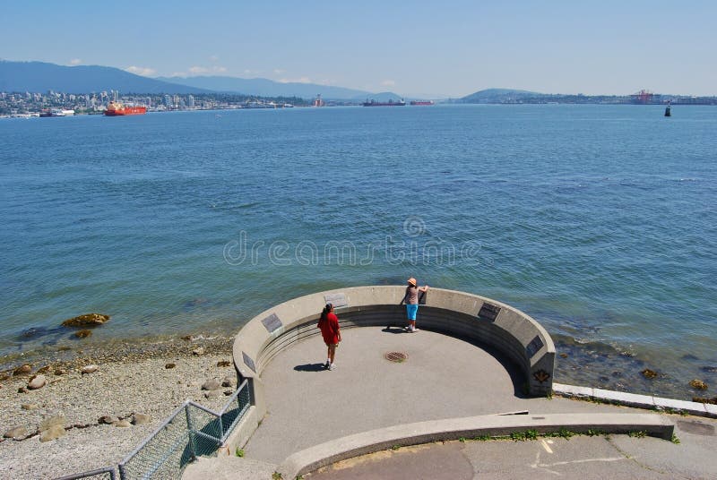 Port of Vancouver at Stanley Park Seawall royalty free stock photography Port of Vancouver at Stanley Park Seawall royalty free stock photography