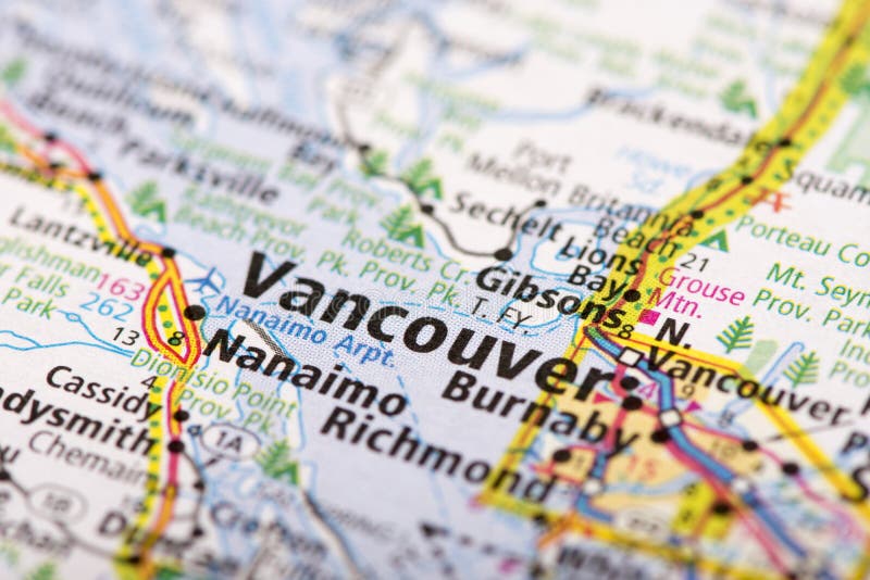 Vancouver on map