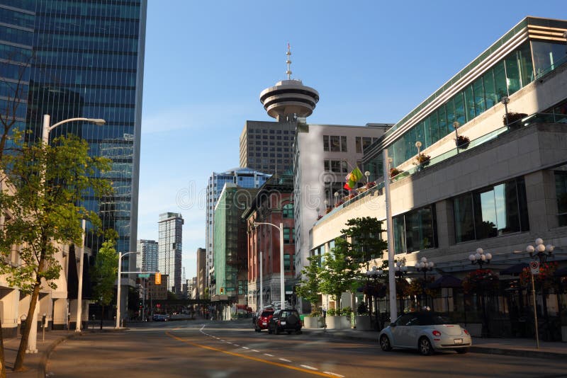 Vancouver Morning Street View stock images