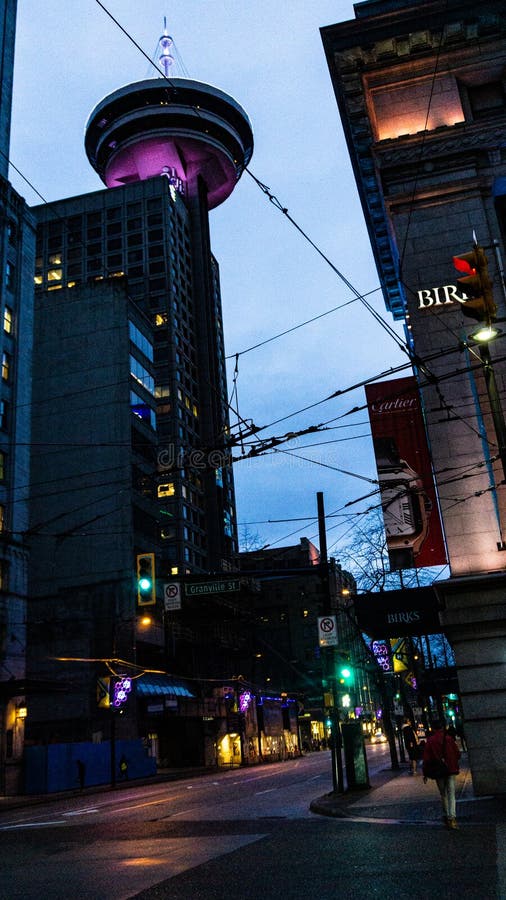 Vancouver at Night editorial image. Image of street 171858170